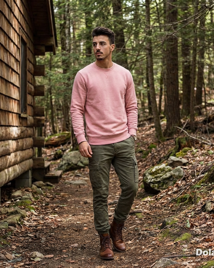Long Sleeve Pink Sweatshirt