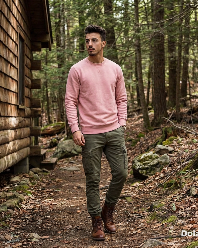 Long Sleeve Pink Sweatshirt
