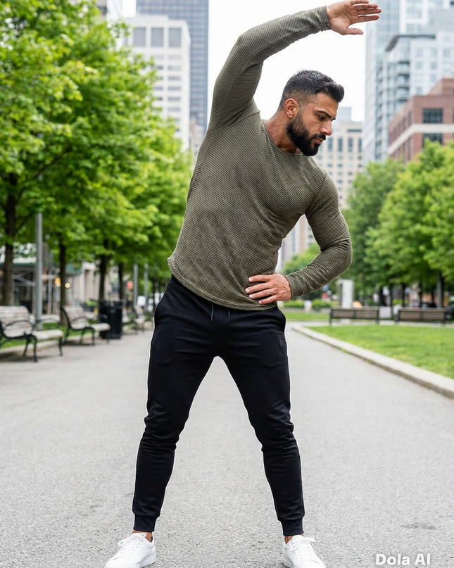 Long Sleeve Olive Sweatshirt